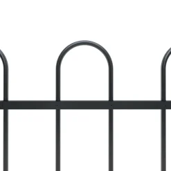 MAISON EXCLUSIVE - Clôture de jardin avec arceau en acier 537 x 60 cm noir