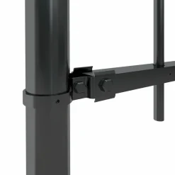MAISON EXCLUSIVE - Clôture de jardin avec arceau en acier 537 x 60 cm noir