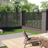 MAISON EXCLUSIVE - Clôture à persiennes wpc 180x180 cm gris foncé