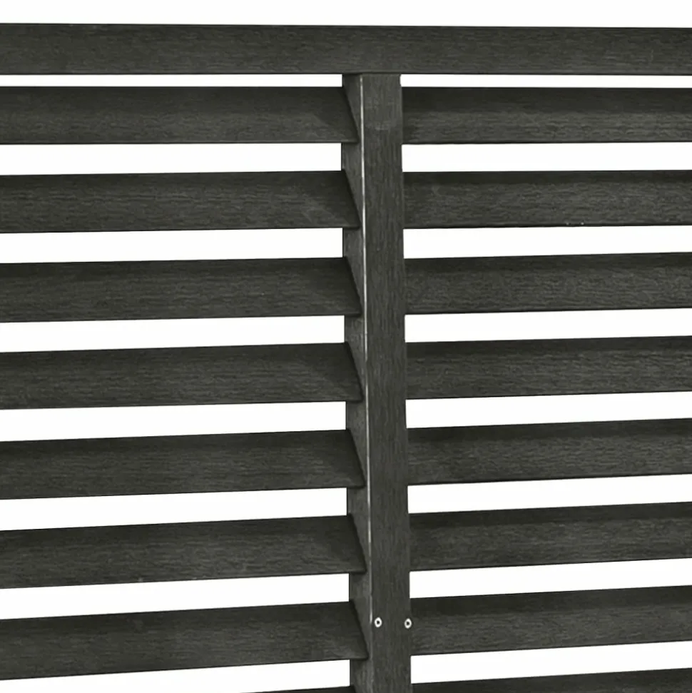 MAISON EXCLUSIVE - Clôture à persiennes wpc 180x180 cm gris foncé