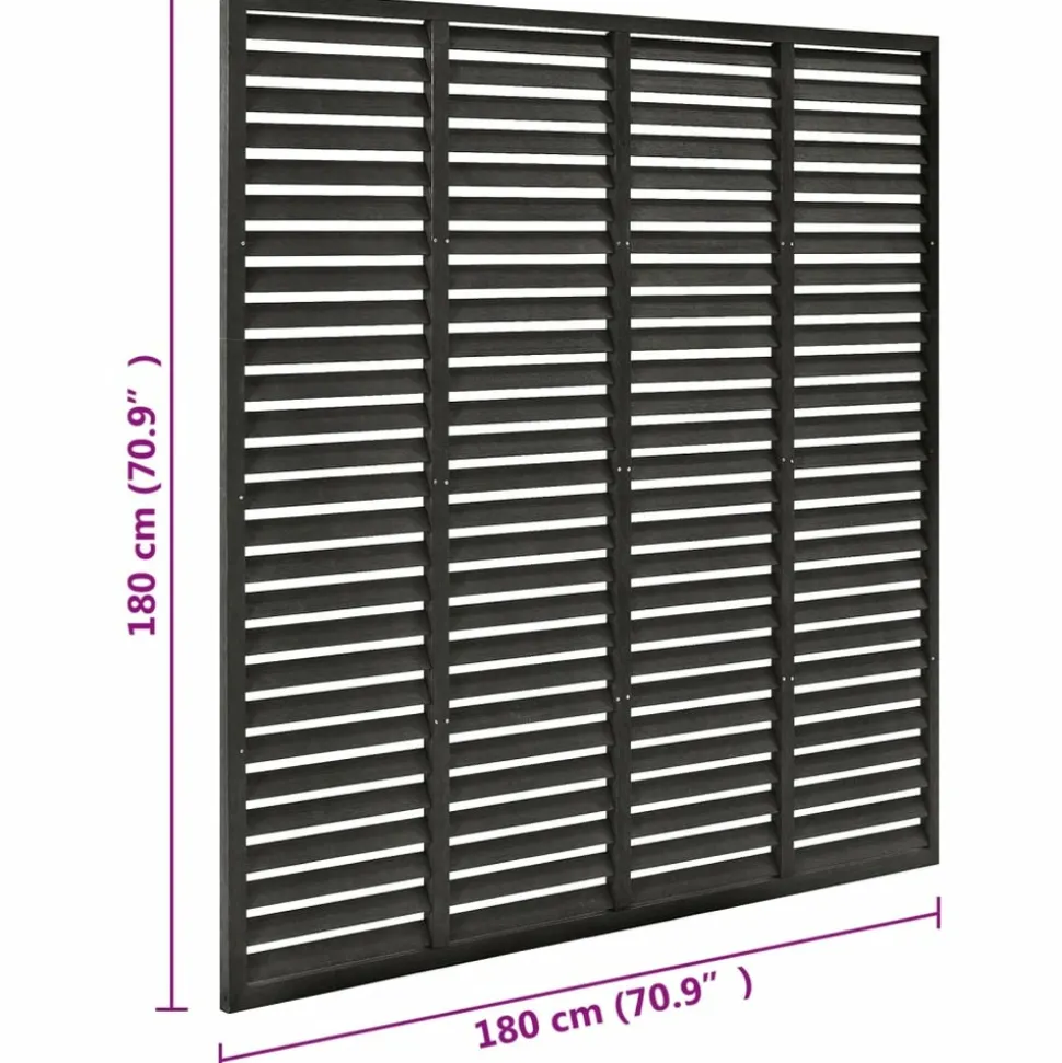 MAISON EXCLUSIVE - Clôture à persiennes wpc 180x180 cm gris foncé