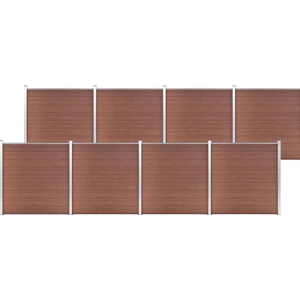 MAISON EXCLUSIVE - Clôture de jardin wpc 1391x186 cm marron