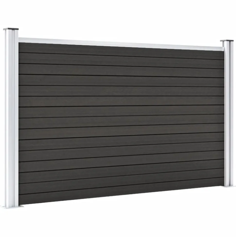 MAISON EXCLUSIVE - Clôture de jardin wpc 180x105 cm gris