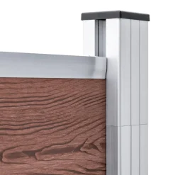 MAISON EXCLUSIVE - Clôture de jardin wpc 180x186 cm marron