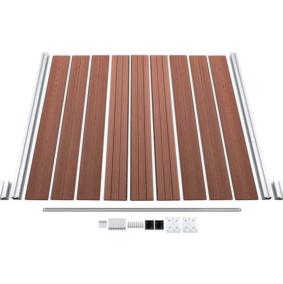 MAISON EXCLUSIVE - Clôture de jardin wpc 180x186 cm marron