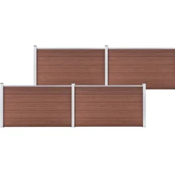 MAISON EXCLUSIVE - Clôture de jardin wpc 699x106 cm marron