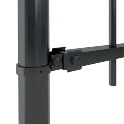 MAISON EXCLUSIVE - Clôture de jardin avec arceau en acier 537 x 80 cm noir