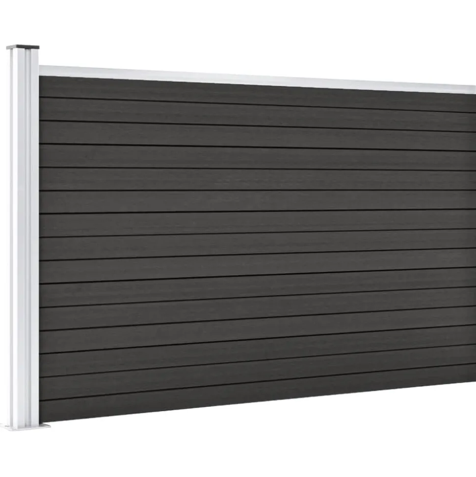MAISON EXCLUSIVE - Clôture de jardin wpc 175x105 cm gris