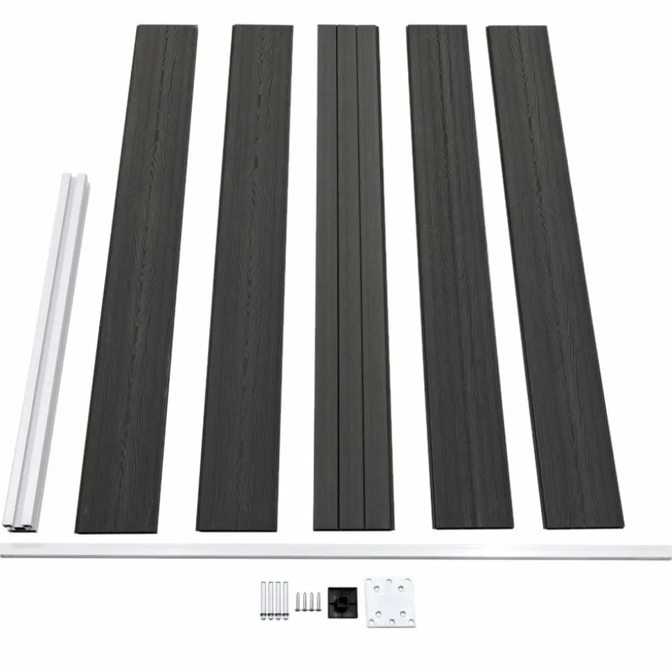 MAISON EXCLUSIVE - Clôture de jardin wpc 175x105 cm gris