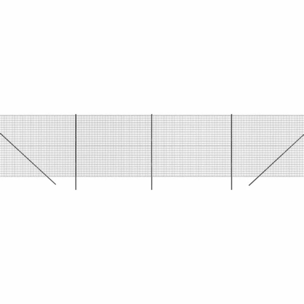MAISON EXCLUSIVE - Clôture en treillis métallique anthracite 2,2x10 m