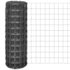 MAISON EXCLUSIVE - Clôture euro acier 25 x 1 m gris