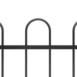 MAISON EXCLUSIVE - Clôture de jardin avec dessus en cerceau acier 1,8 m noir
