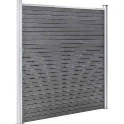 MAISON EXCLUSIVE - Clôture de jardin wpc 1564x186 cm gris