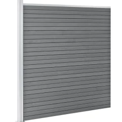 MAISON EXCLUSIVE - Clôture de jardin wpc 699x186 cm gris