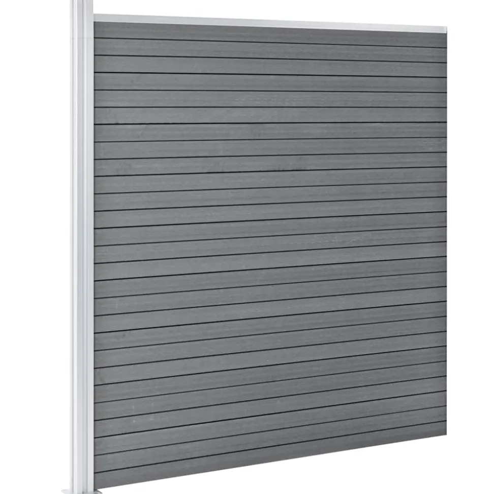 MAISON EXCLUSIVE - Clôture de jardin wpc 699x186 cm gris