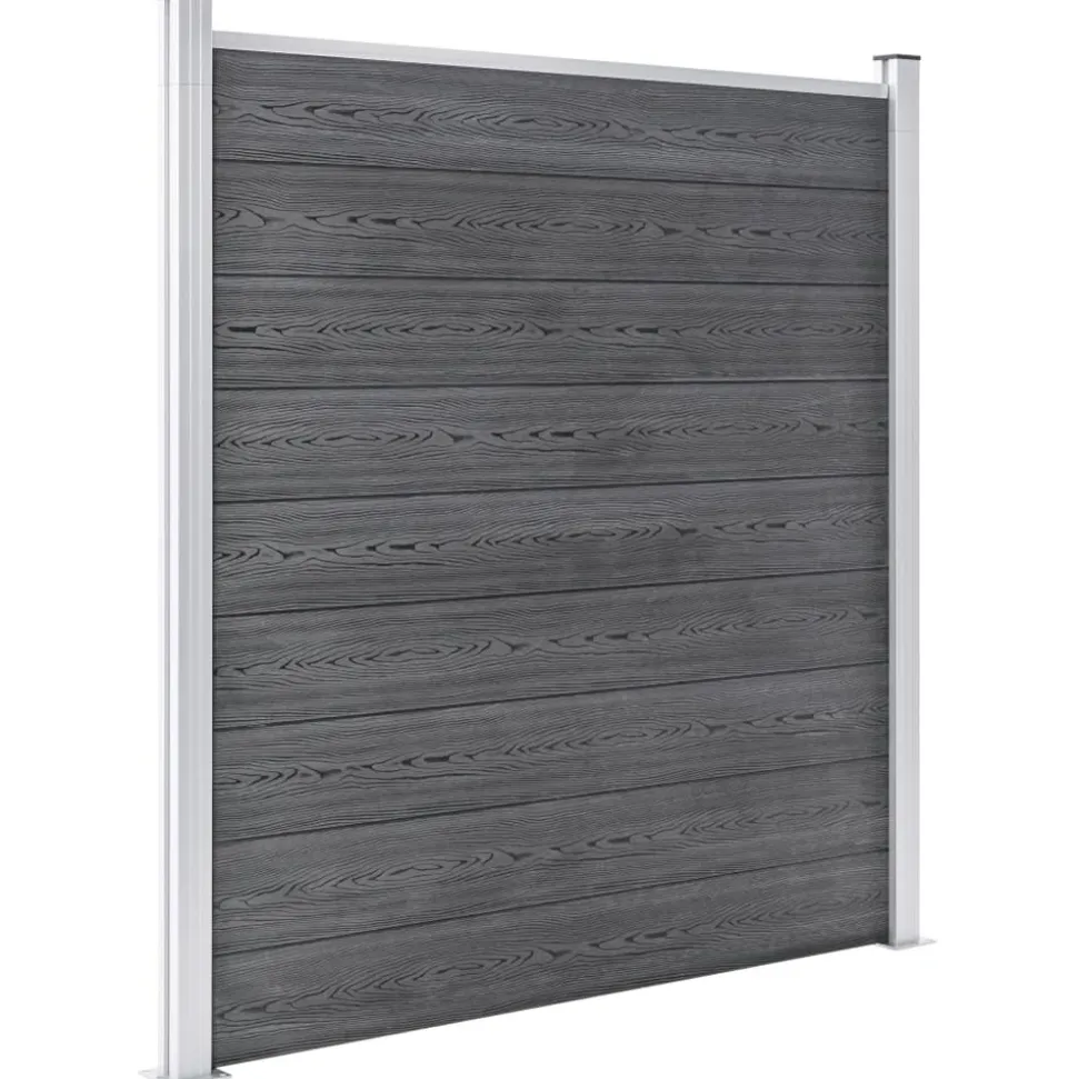 MAISON EXCLUSIVE - Clôture de jardin wpc 699x186 cm gris