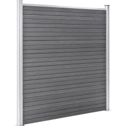 MAISON EXCLUSIVE - Clôture de jardin wpc 699x186 cm gris