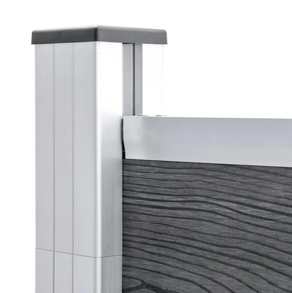 MAISON EXCLUSIVE - Clôture de jardin wpc 699x186 cm gris