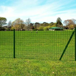 MAISON EXCLUSIVE - Clôture euro acier 25 x 0,8 m vert