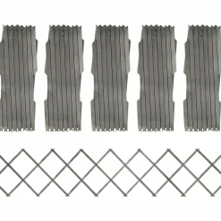 MAISON EXCLUSIVE - Clôture à treillis 5 pcs gris bois de sapin massif 180x30 cm