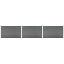 MAISON EXCLUSIVE - Clôture de jardin wpc 526x106 cm gris