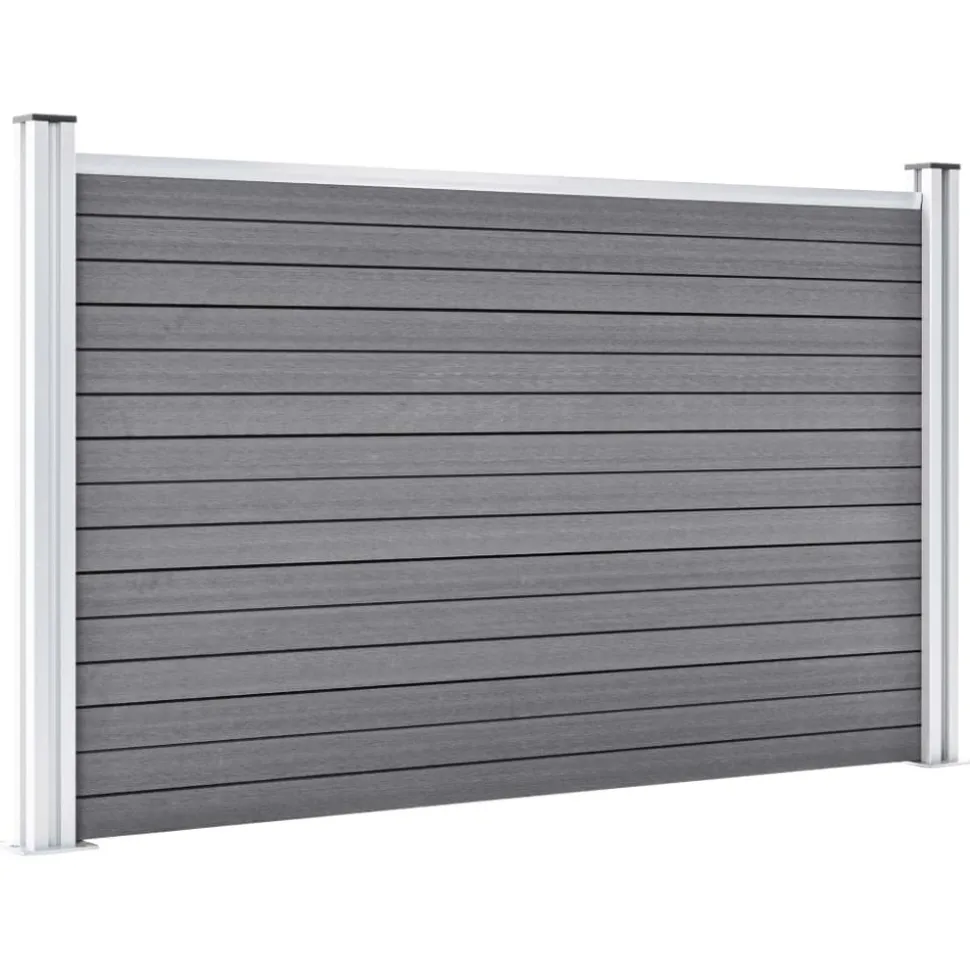 MAISON EXCLUSIVE - Clôture de jardin wpc 526x106 cm gris