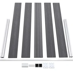 MAISON EXCLUSIVE - Clôture de jardin wpc 526x106 cm gris