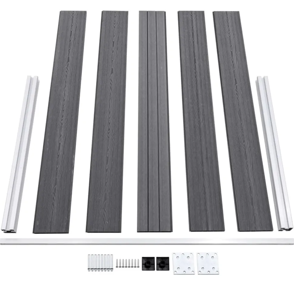 MAISON EXCLUSIVE - Clôture de jardin wpc 526x106 cm gris
