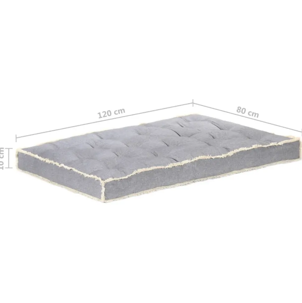 MAISON EXCLUSIVE - Coussin de canapé palette anthracite 120x80x10 cm
