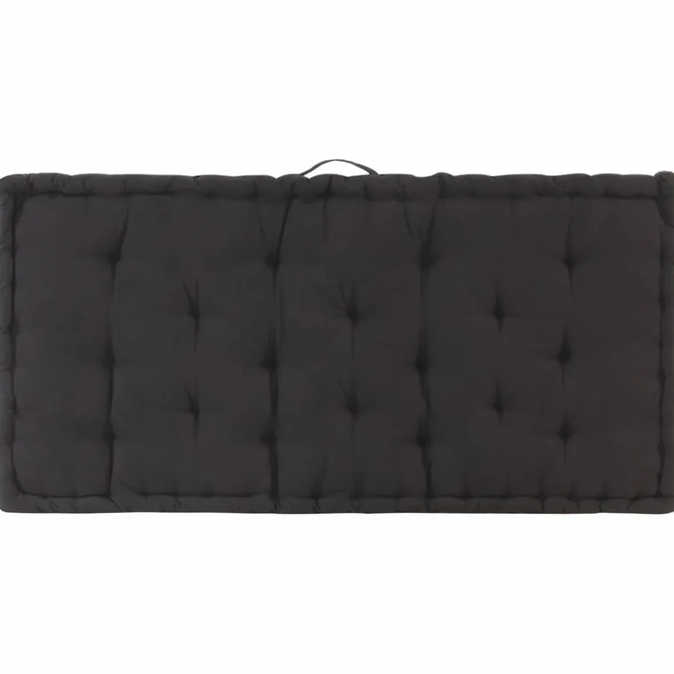 MAISON EXCLUSIVE - Coussin de plancher de palette coton 120x80x10 cm noir
