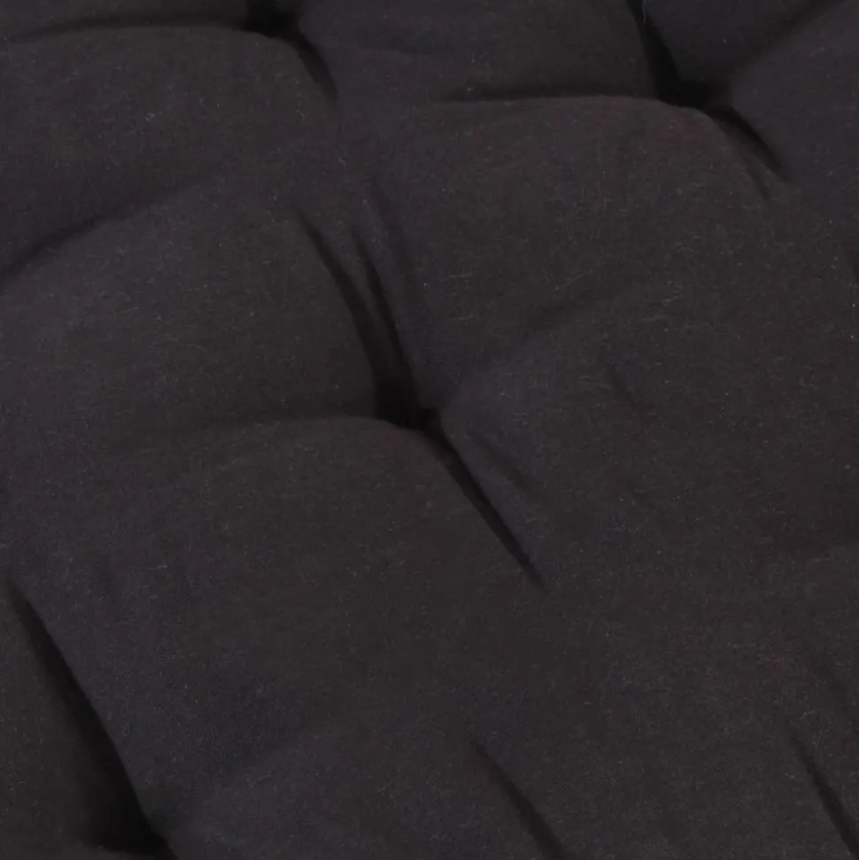 MAISON EXCLUSIVE - Coussin de plancher de palette coton 120x80x10 cm noir