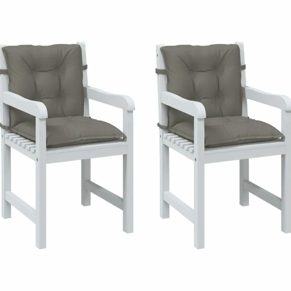 MAISON EXCLUSIVE - Coussins de chaise à dossier bas lot de 2 gris foncé mélangé