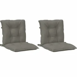 MAISON EXCLUSIVE - Coussins de chaise à dossier bas lot de 2 gris foncé mélangé
