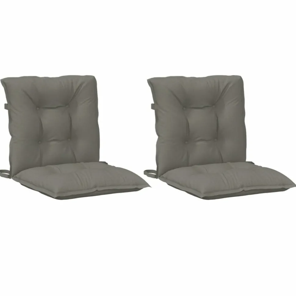 MAISON EXCLUSIVE - Coussins de chaise à dossier bas lot de 2 gris foncé mélangé
