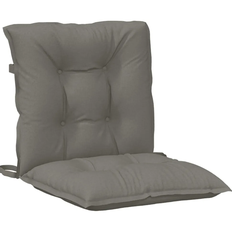 MAISON EXCLUSIVE - Coussins de chaise à dossier bas lot de 2 gris foncé mélangé