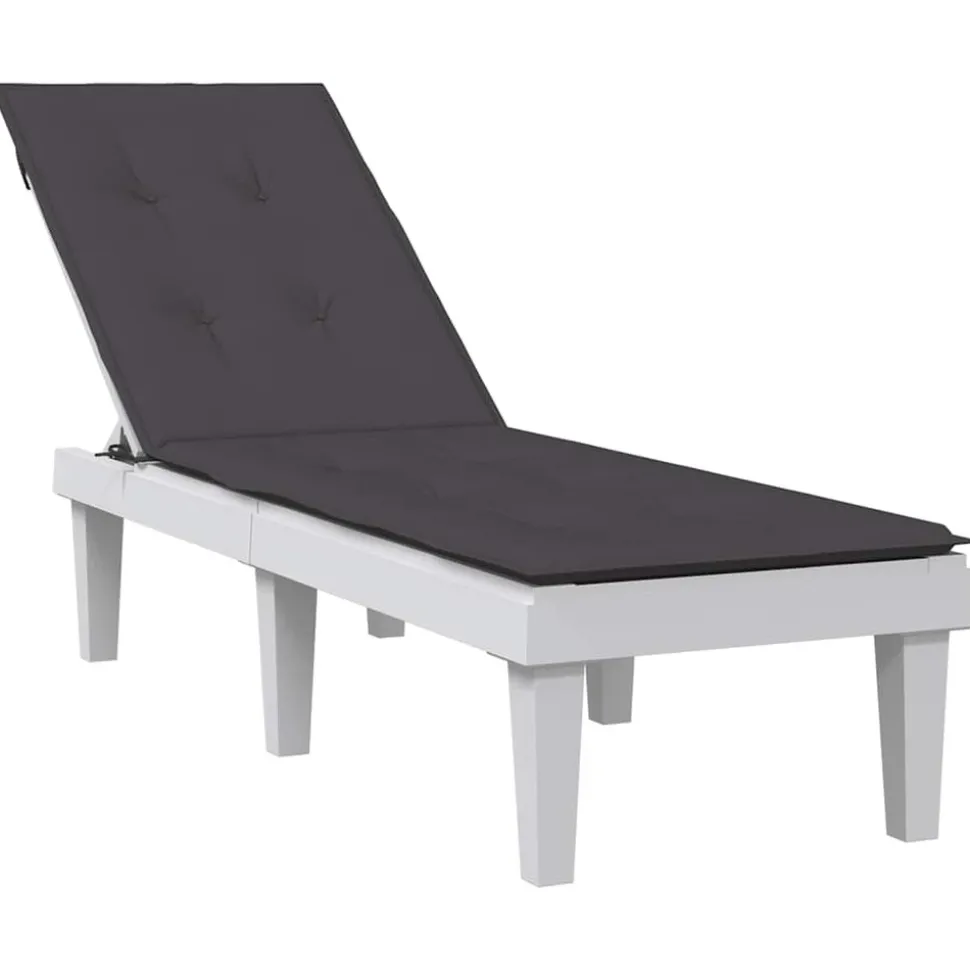 MAISON EXCLUSIVE - Coussin de chaise longue anthracite mélangé (75+105) x 50 x 4 cm
