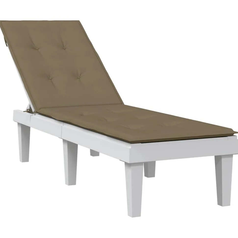 MAISON EXCLUSIVE - Coussin de chaise longue taupe mélangé (75+105) x 50 x 4 cm tissu