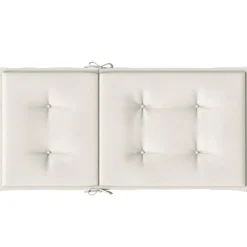 MAISON EXCLUSIVE - Coussins de chaise à dossier bas lot de 2 crème mélangé tissu
