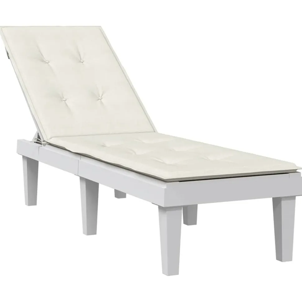 MAISON EXCLUSIVE - Coussin de chaise longue crème mélangé (75+105) x 50 x 4 cm