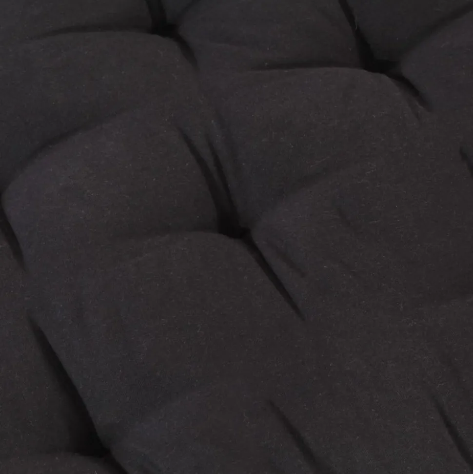 MAISON EXCLUSIVE - Coussin de plancher de palette coton 120x40x7 cm noir