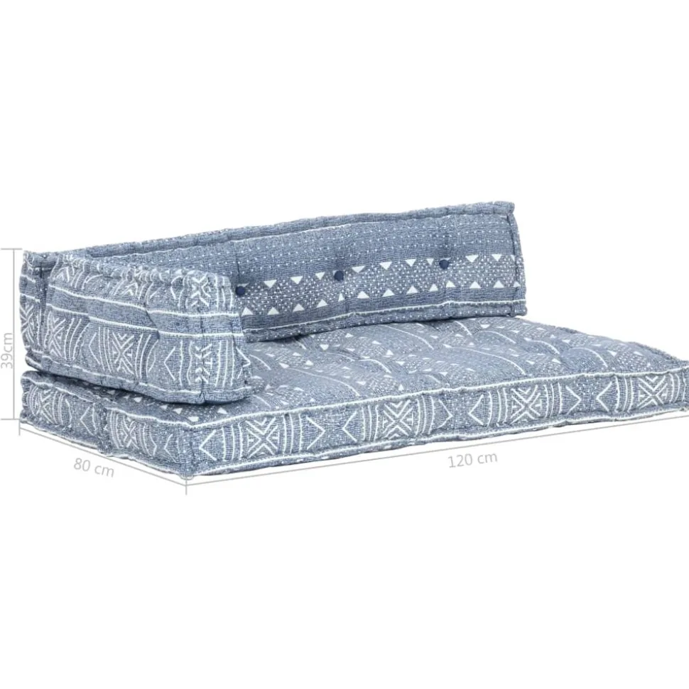 MAISON EXCLUSIVE - Coussin de canapé palette indigo tissu patchwork
