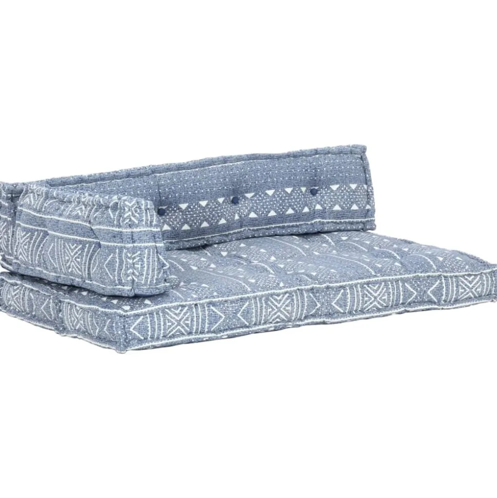 MAISON EXCLUSIVE - Coussin de canapé palette indigo tissu patchwork