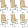 MAISON EXCLUSIVE - Coussins de chaise à dossier haut lot de 6 beige mélangé tissu
