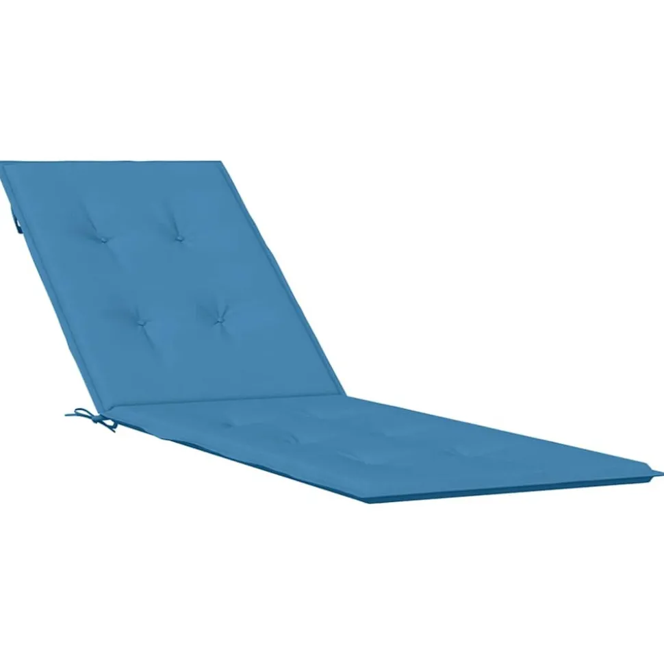 MAISON EXCLUSIVE - Coussin de chaise longue bleu mélangé (75+105) x 50 x 4 cm tissu