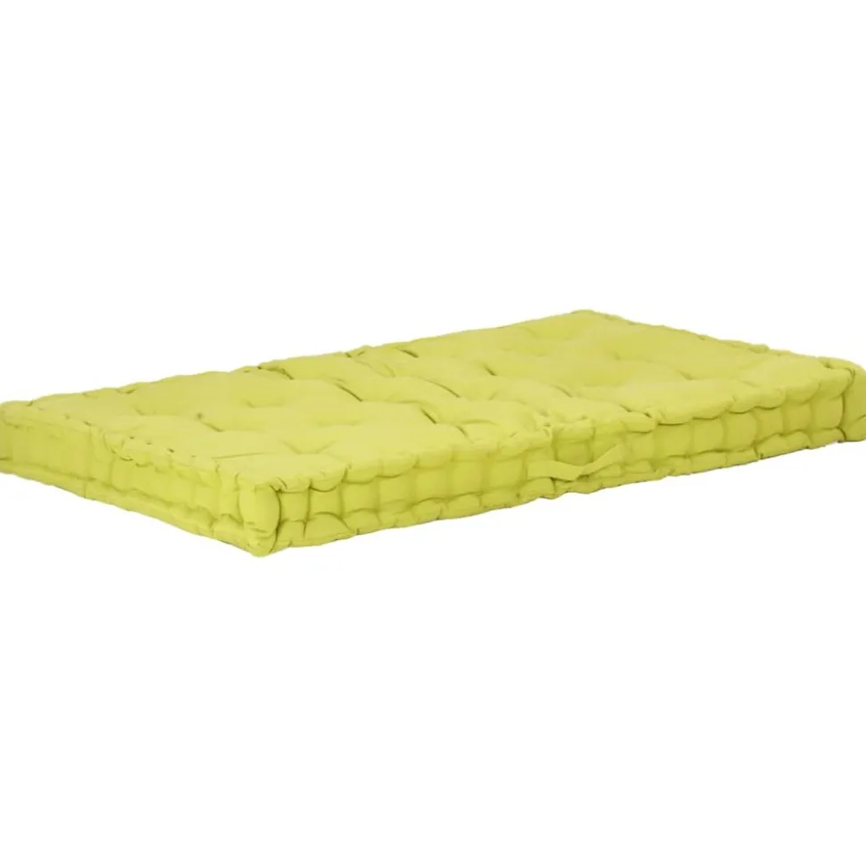 MAISON EXCLUSIVE - Coussin de plancher de palette coton 120x80x10 cm vert