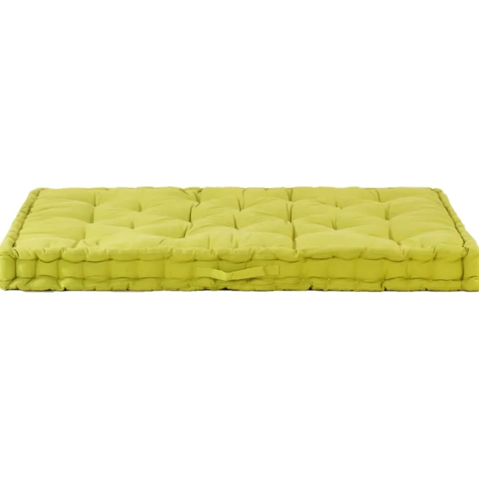 MAISON EXCLUSIVE - Coussin de plancher de palette coton 120x80x10 cm vert