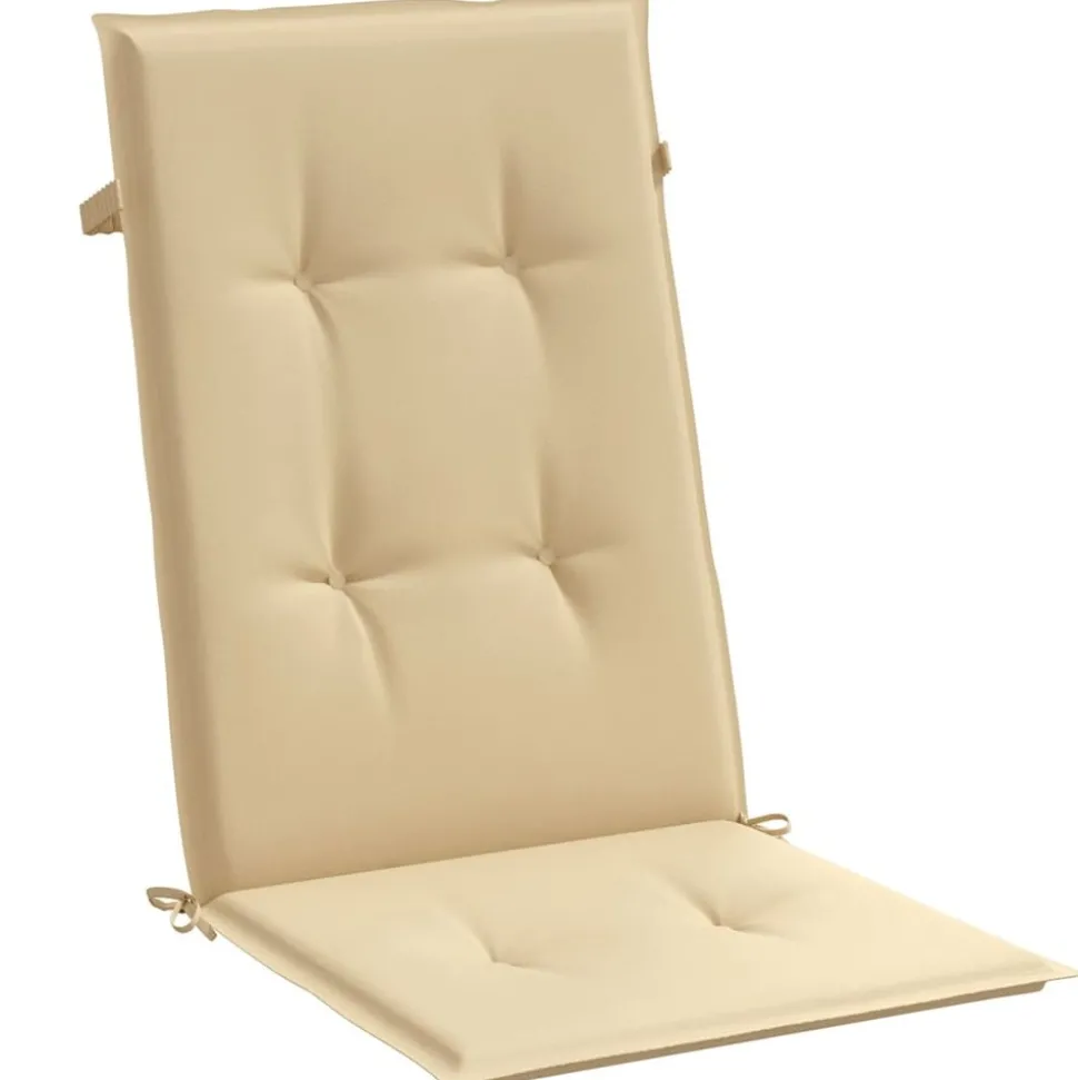 MAISON EXCLUSIVE - Coussins de chaise à dossier haut lot de 4 beige mélangé tissu