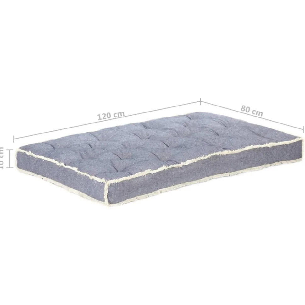 MAISON EXCLUSIVE - Coussin de canapé palette bleu 120x80x10 cm