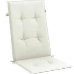 MAISON EXCLUSIVE - Coussins de chaise à dossier haut lot de 4 crème mélangé tissu