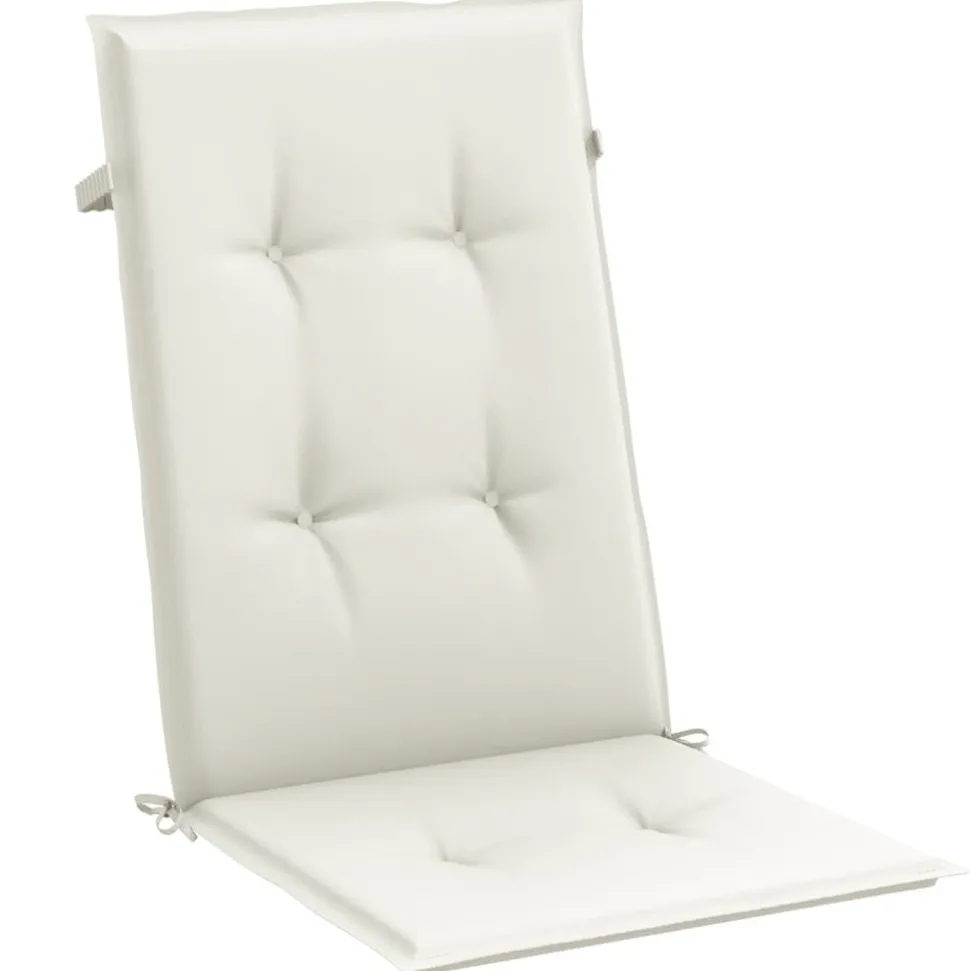 MAISON EXCLUSIVE - Coussins de chaise à dossier haut lot de 4 crème mélangé tissu
